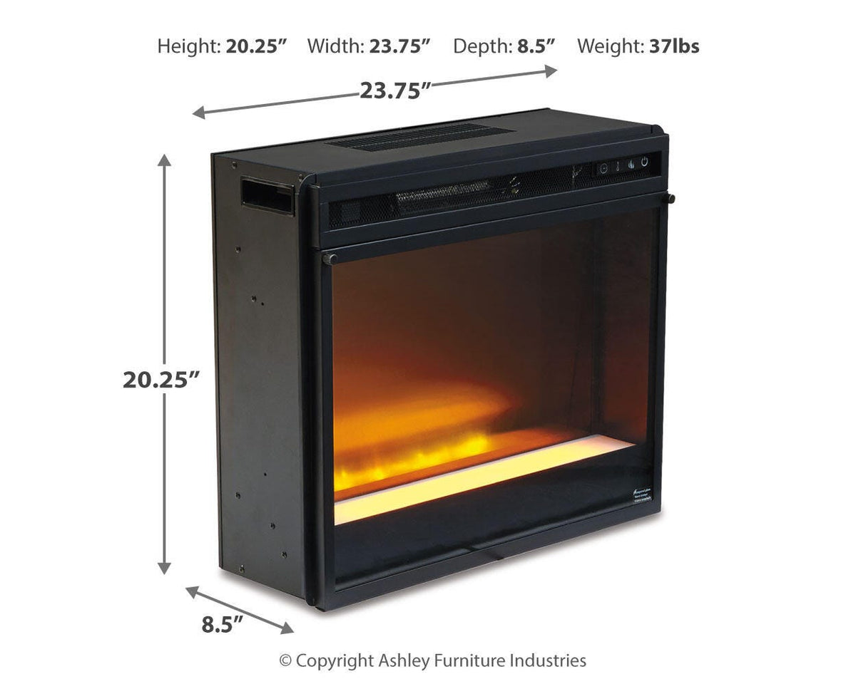 Entertainment Accessories Fireplace Insert Glass/Stone