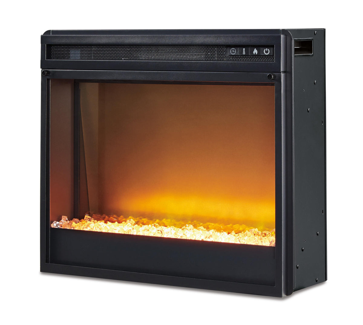 Entertainment Accessories Fireplace Insert Glass/Stone
