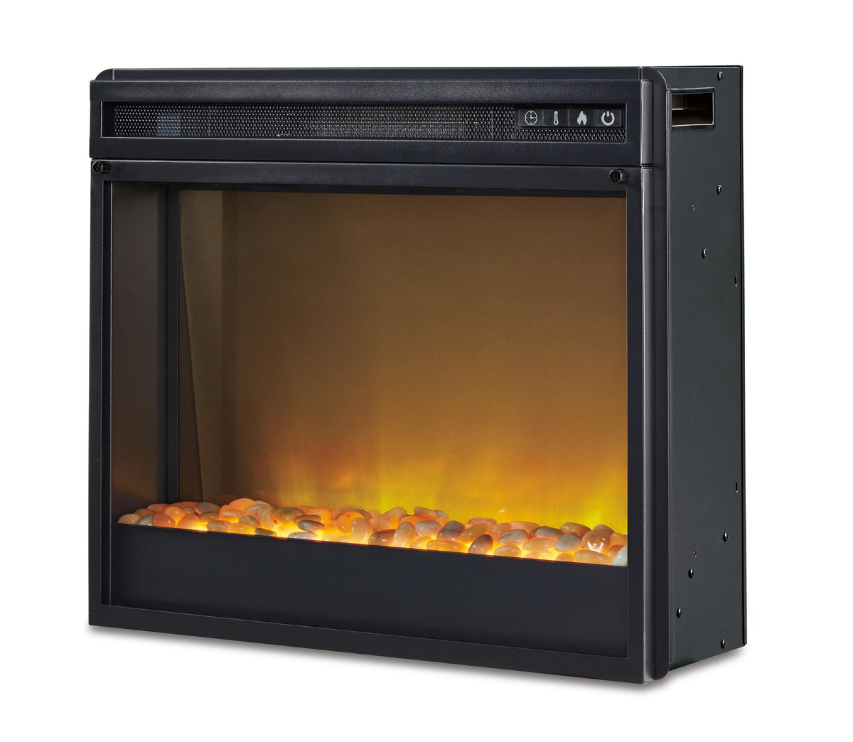 Entertainment Accessories Fireplace Insert Glass/Stone