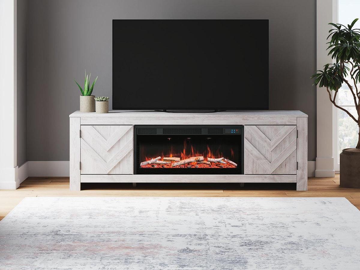 Cayboni 71" TV Stand with Electric Fireplace
