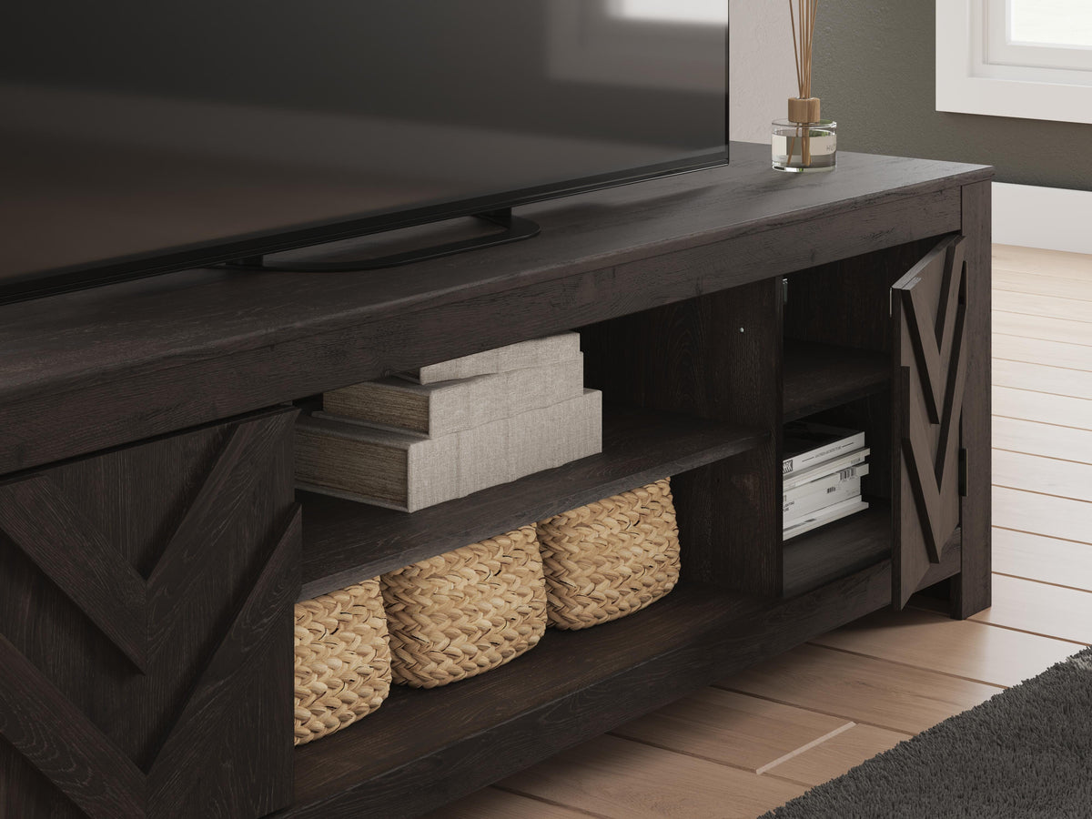 Cayboni LG TV Stand w/Fireplace Option