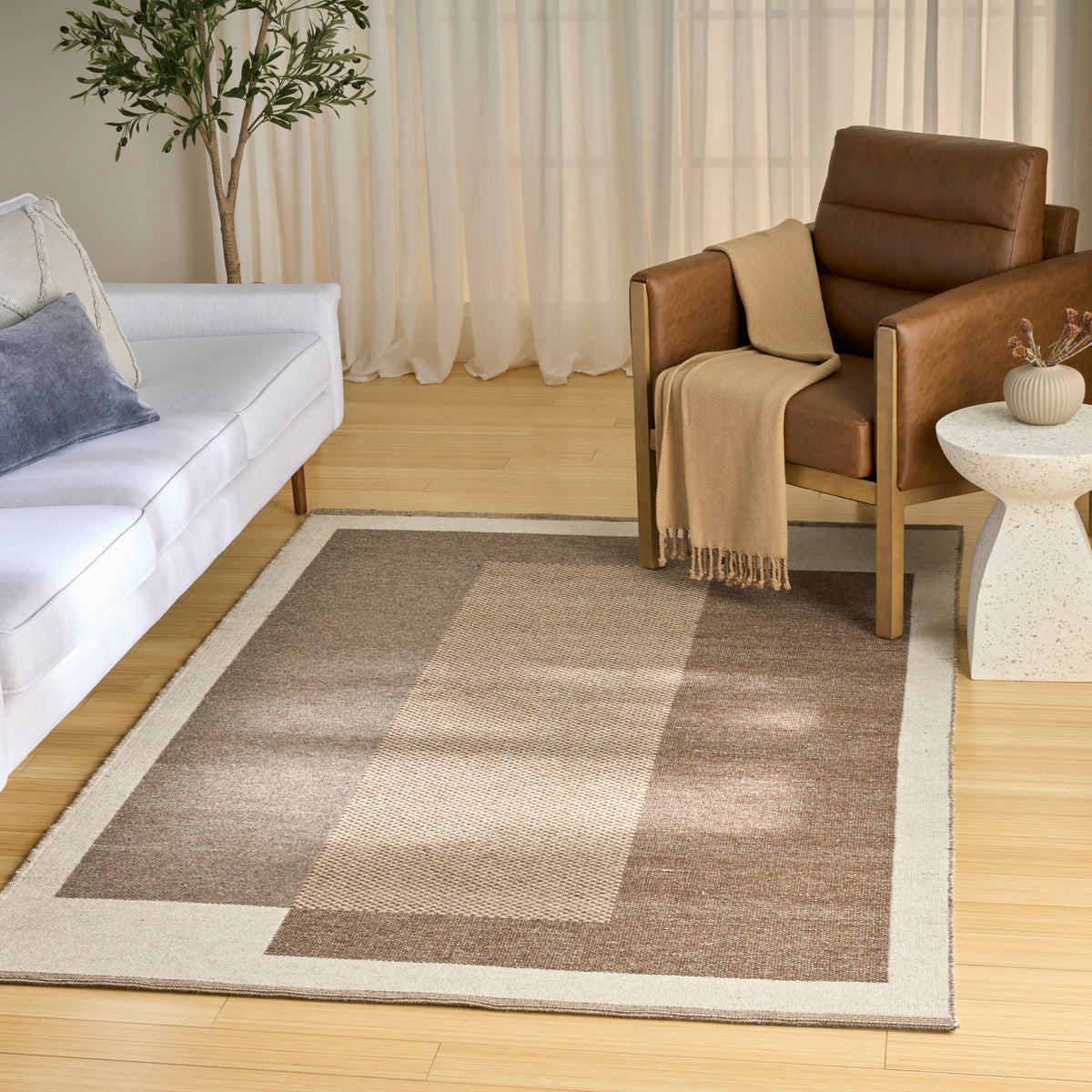 Copenhagen CPN02 Ivory Mocha Rug - room scene