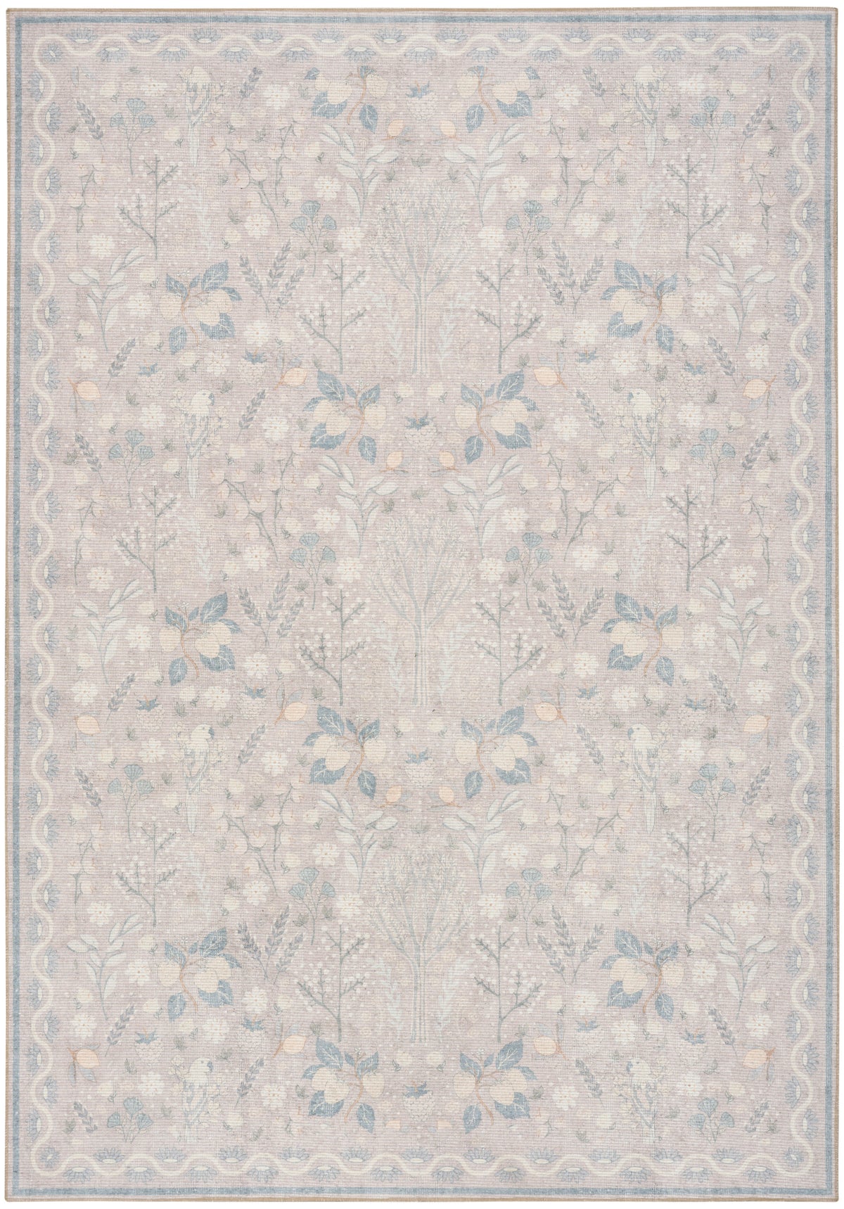 Botanical Washables BOT04 Grey Multicolor Rug - Rectangle