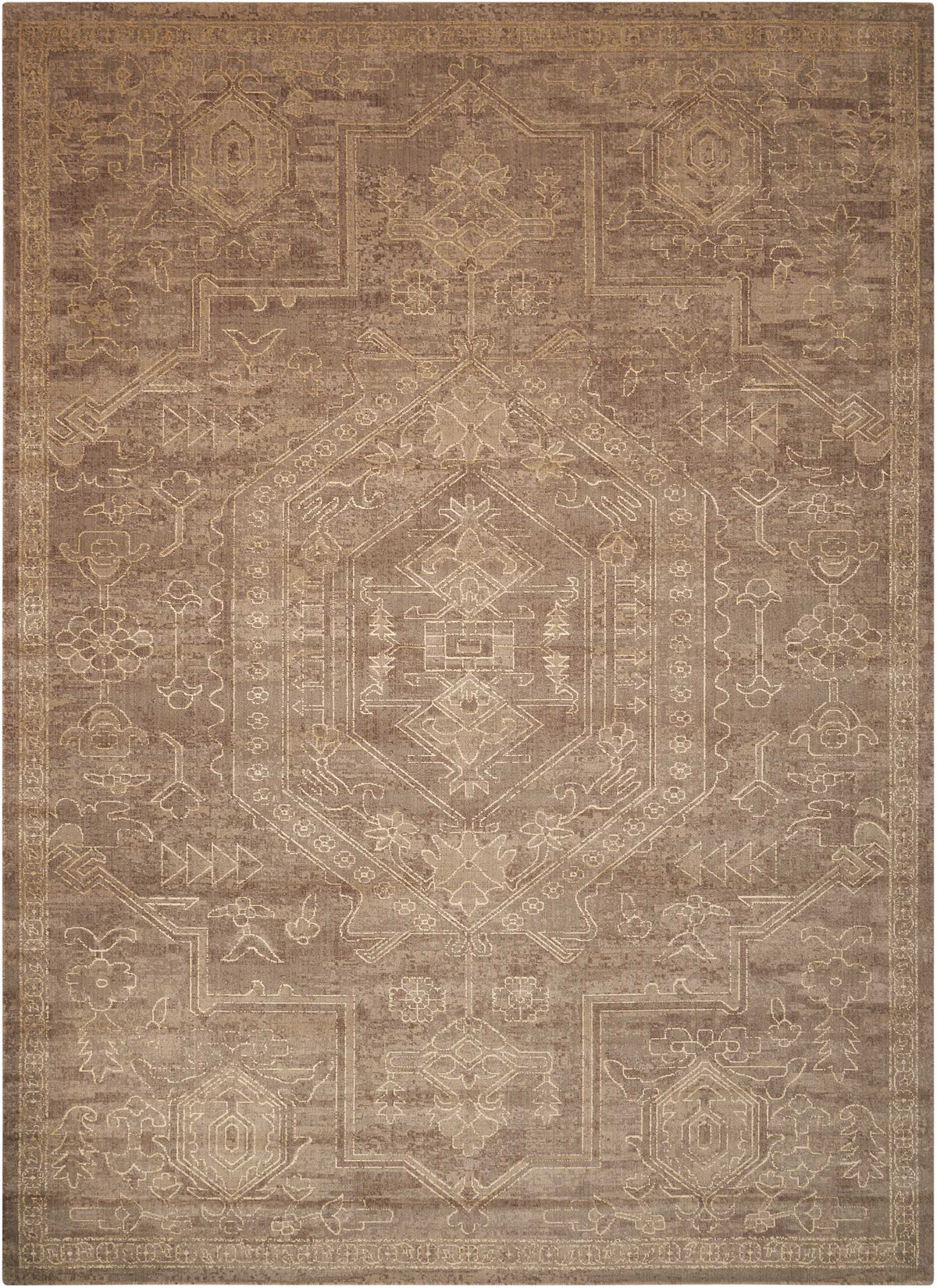 Silken Allure SLK15 Taupe Rug - Rectangle