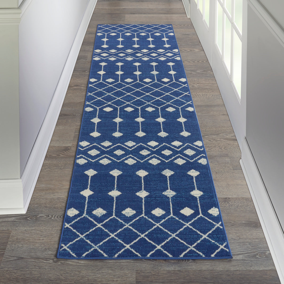 Grafix GRF37 Navy Rug - room scene