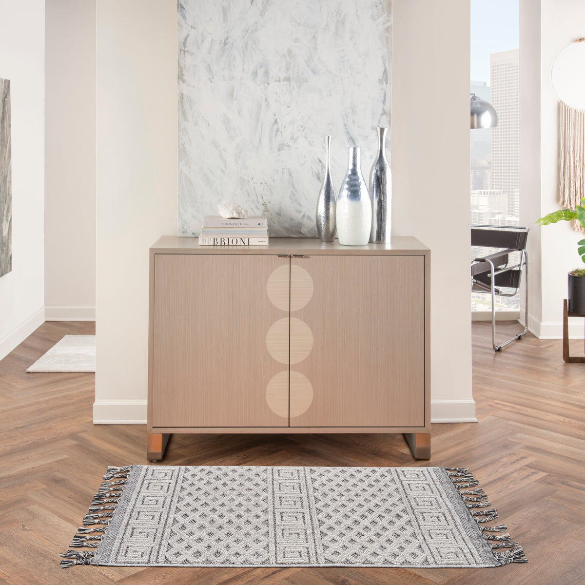 Paxton PAX05 Ivory Slate Rug - room scene