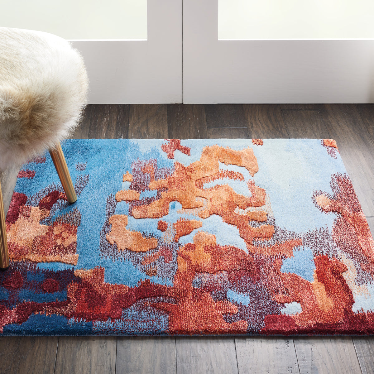 Prismatic PRS13 Blue Flame Rug - room scene