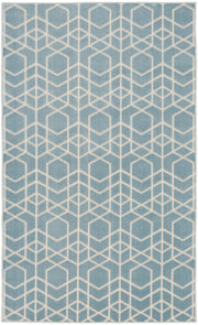 Washable Charm WCH01 Blue Ivory Rug - Rectangle