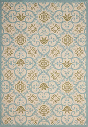 Caribbean CRB02 Ivory Blue Rug - Rectangle