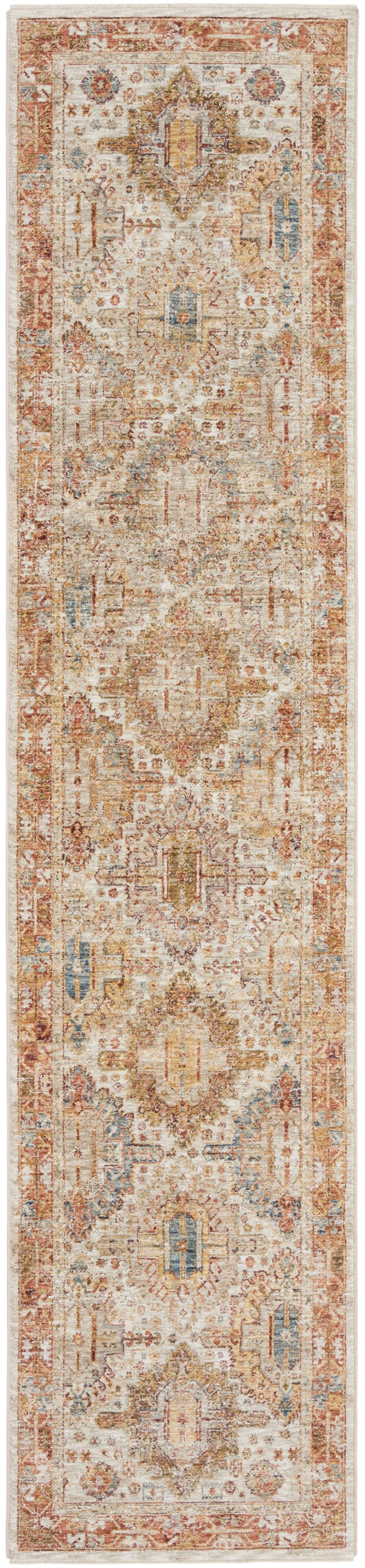 Sahar SHR01 Ivory Multicolor Rug - Runner