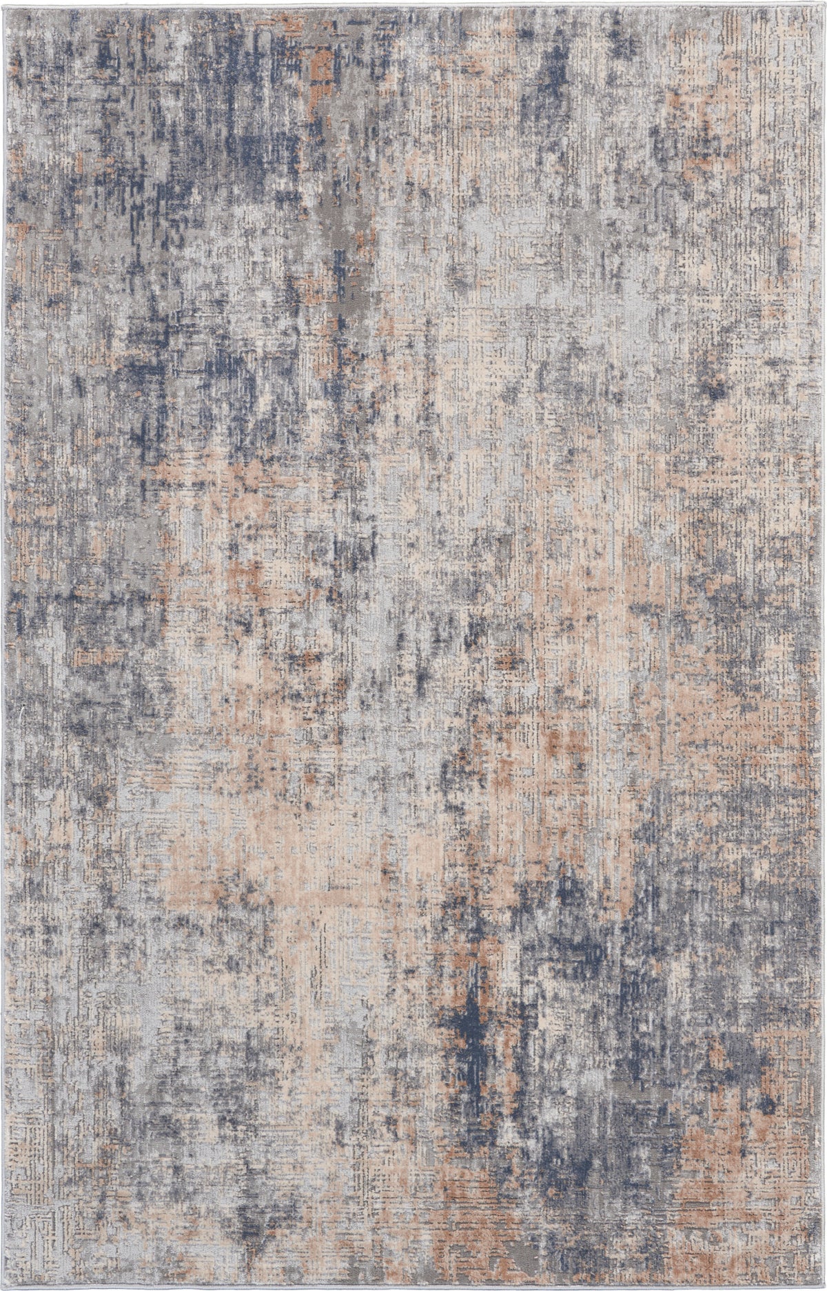 Rustic Textures RUS01 Grey Beige Rug - Rectangle