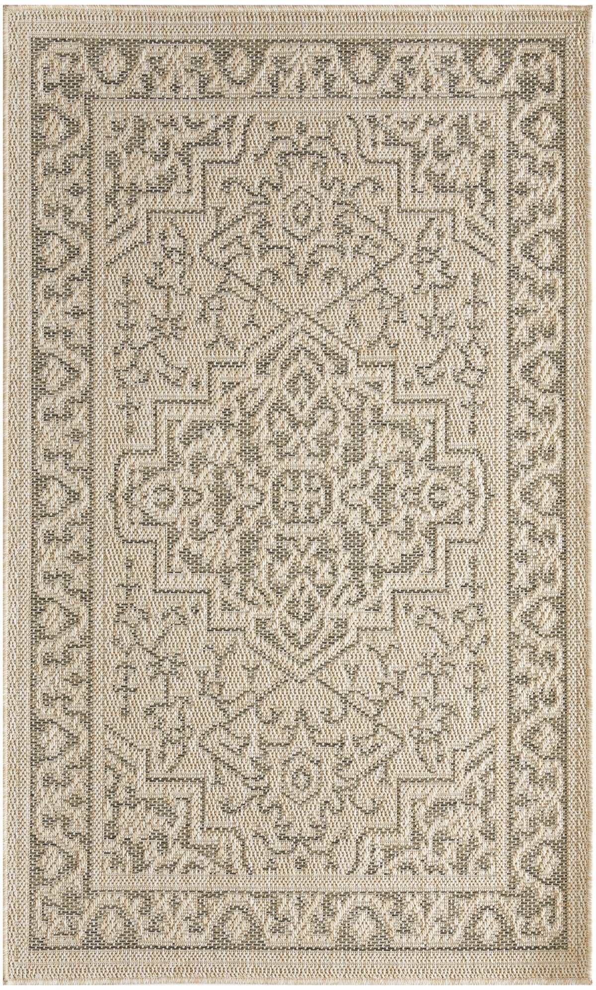 Tulum TLM05 Taupe Olive Rug - Rectangle