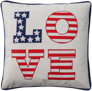 Holiday Pillows L0526 White 18" x 18" Throw Pillows
