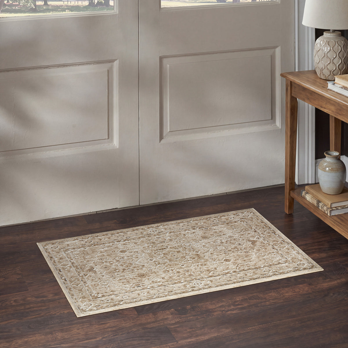Retreat RET02 Beige Rug - room scene