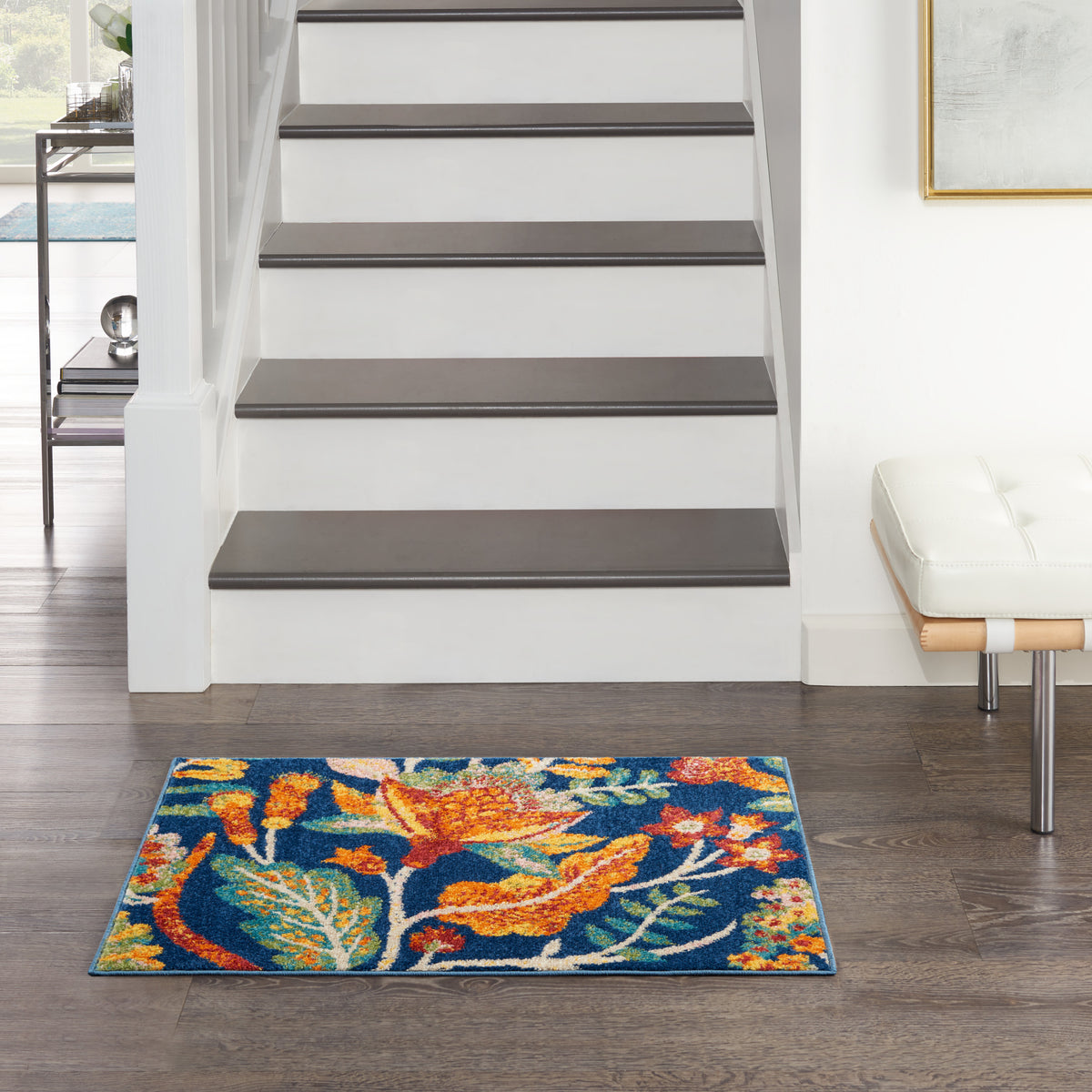 Allur ALR09 Navy Multicolor Rug - room scene