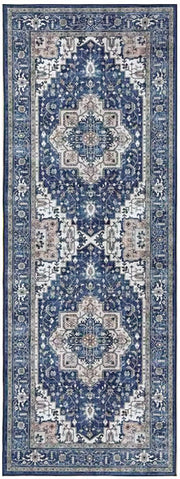Fulton FUL10 Navy Ivory Rug - Runner