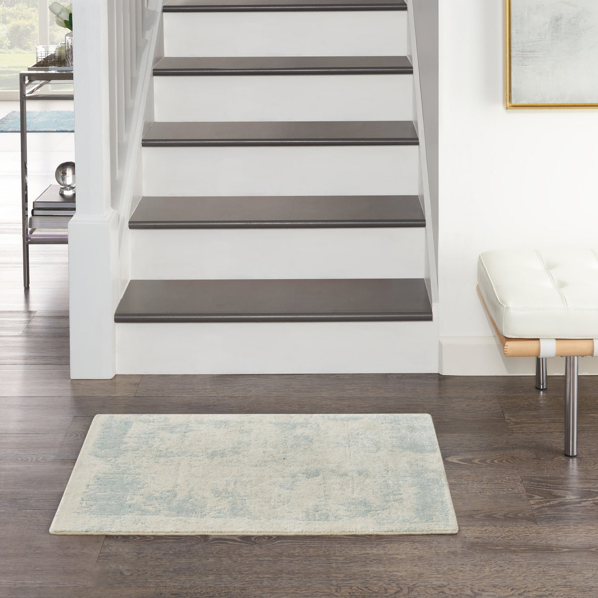 Harmony HAY02 Ivory Aqua Rug - room scene