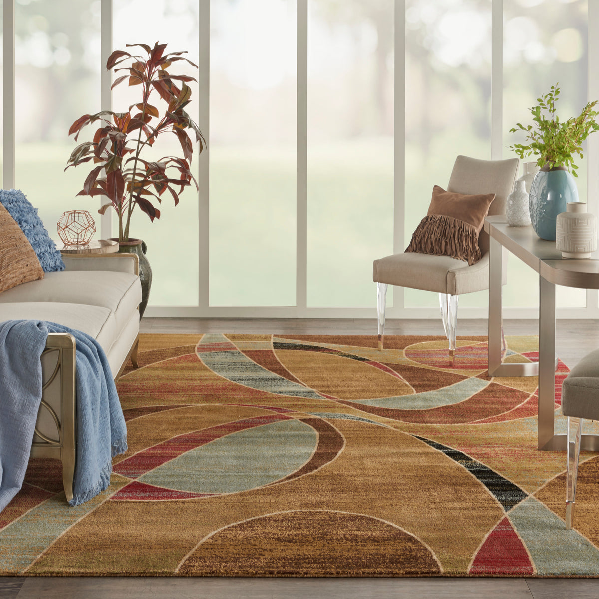 Expressions XP07 Multicolor Rug - room scene