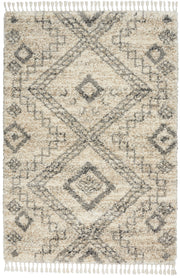 Oslo Shag OSL02 Ivory Grey Rug - Rectangle