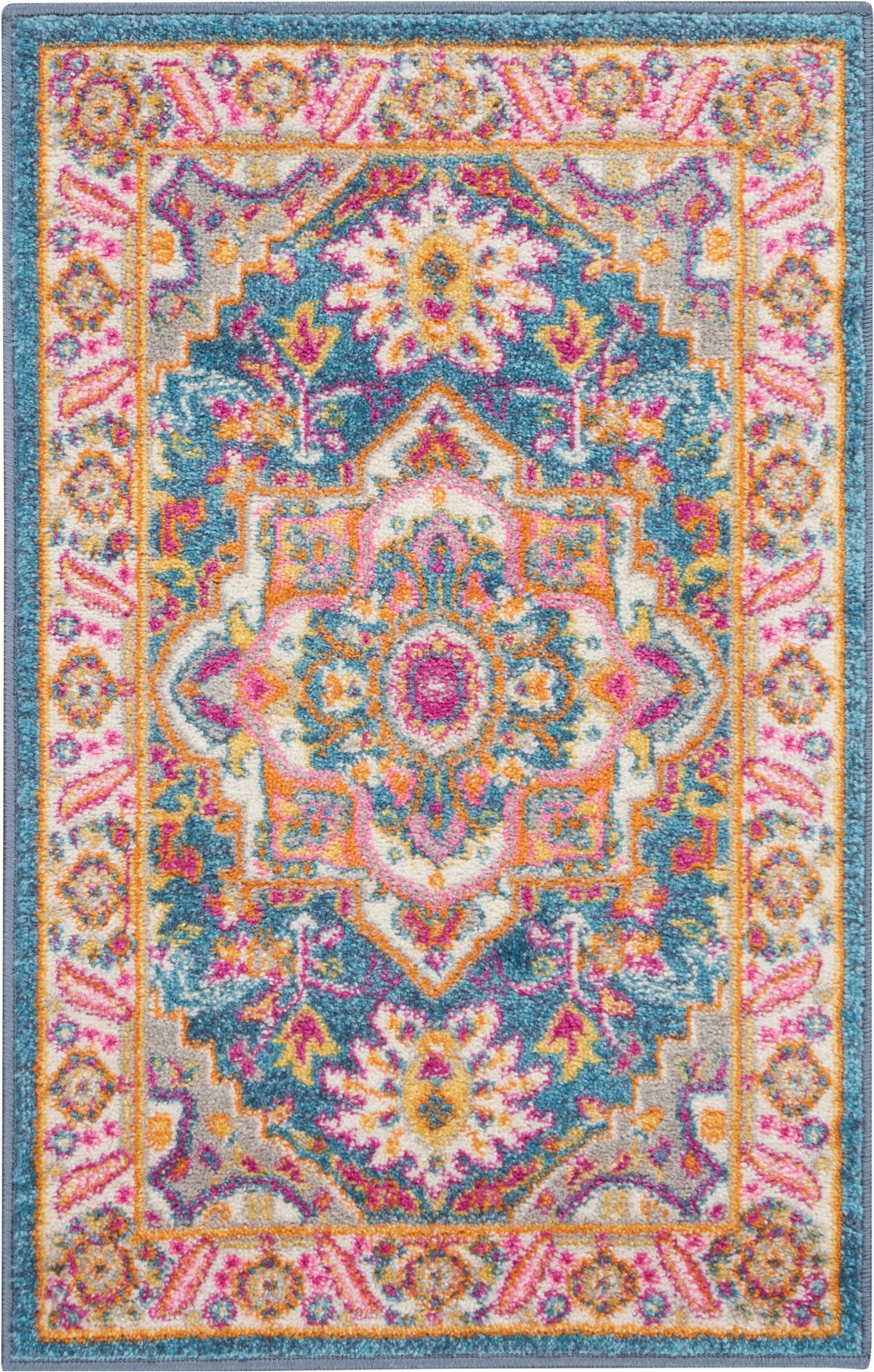 Passion PSN20 Teal Multicolor Rug - Rectangle