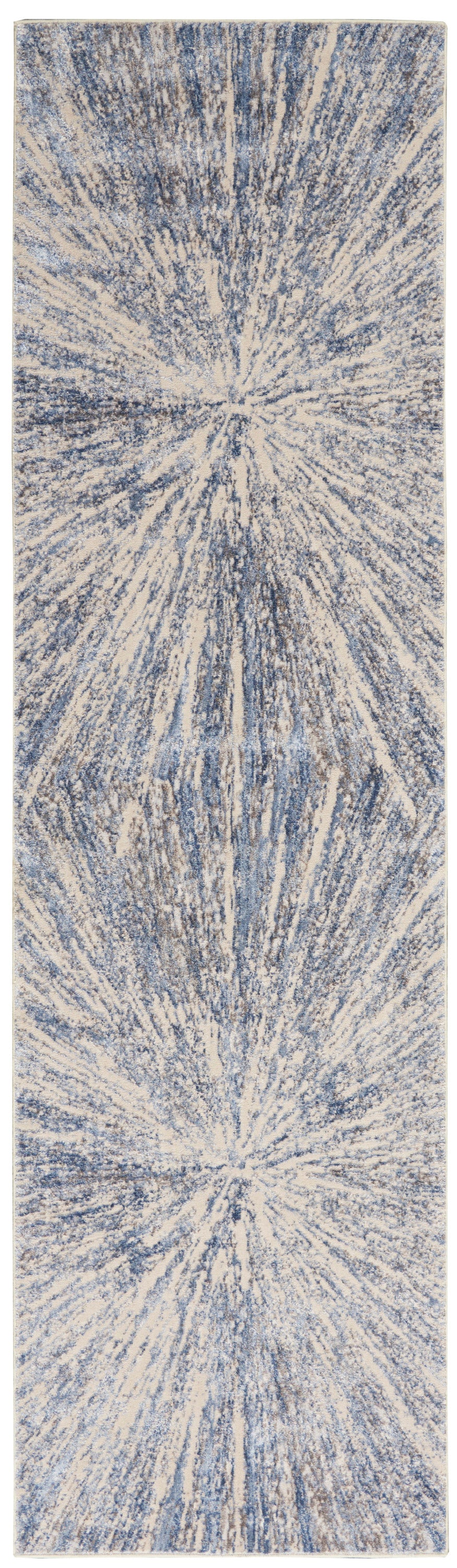 Silky Textures SLY05 Blue Grey Rug - Runner