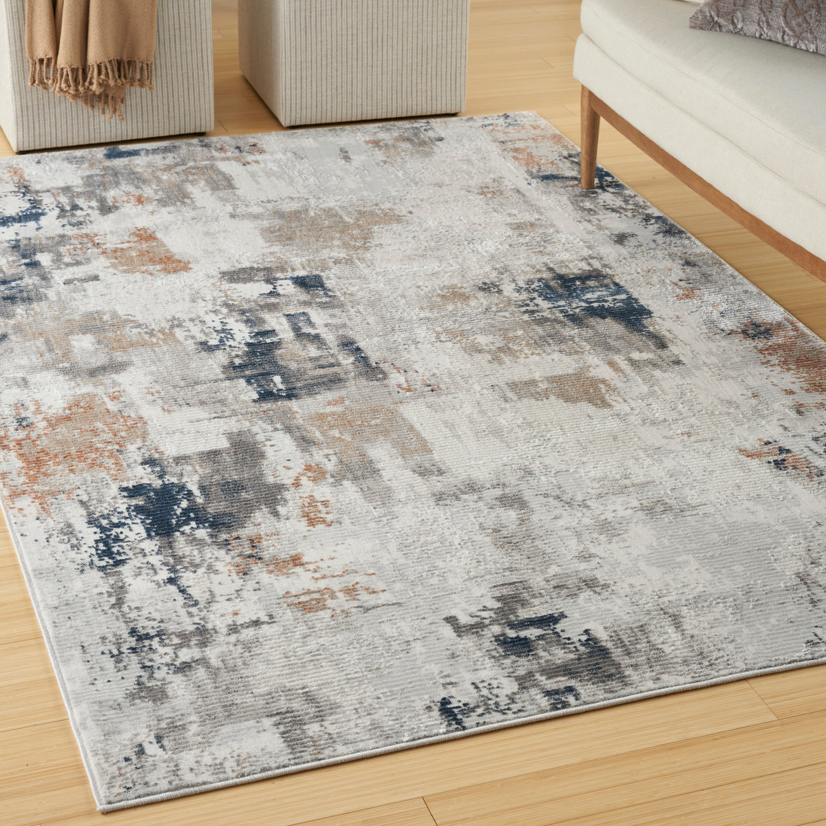 Home Texture HMT04 Grey Blue Rug - room scene