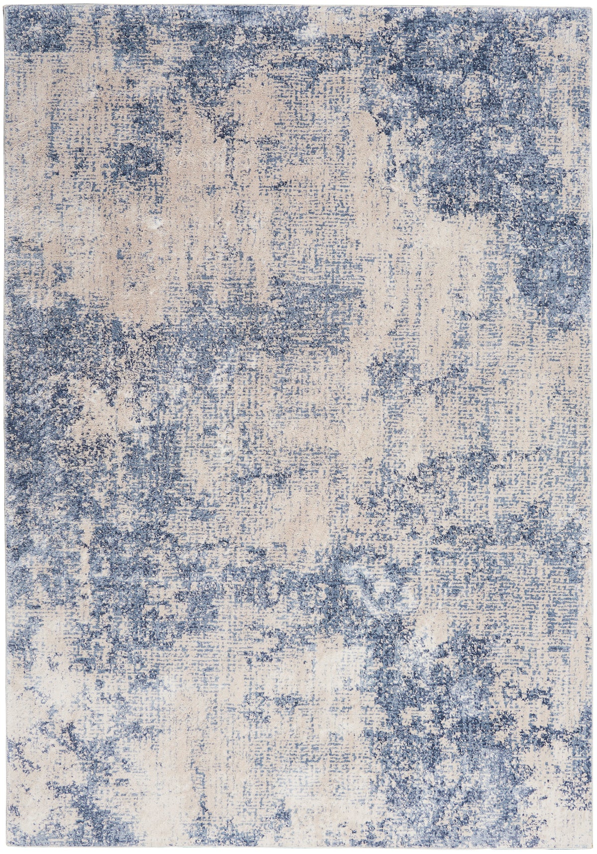 Silky Textures SLY01 Ivory Blue Rug - Rectangle
