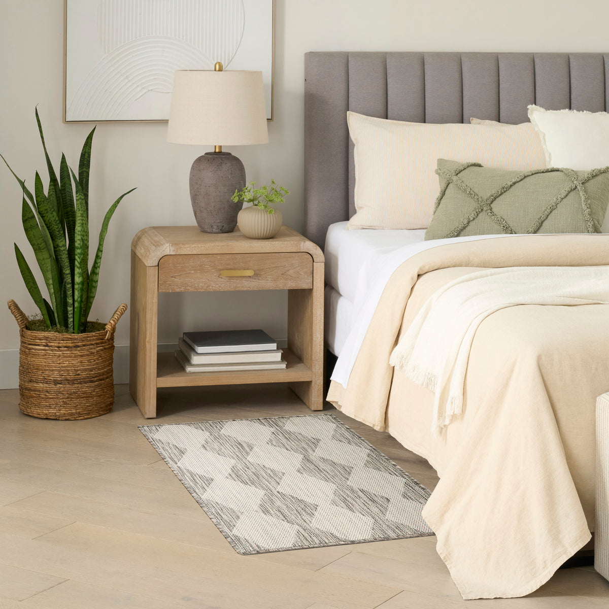 Positano POS04 Light Grey Rug - room scene