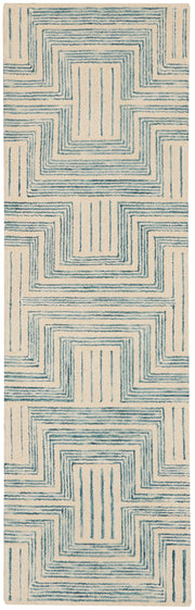 Interlock ITL06 Ivory Turquoise Rug - Runner