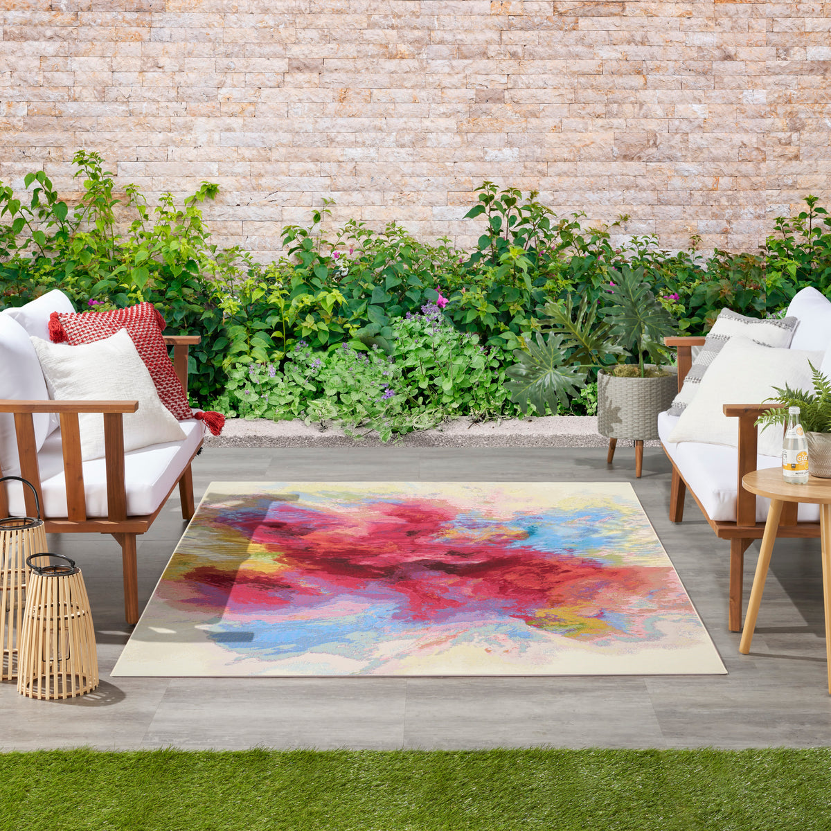 Color Splash CSP08 Ivory Multicolor Rug - room scene
