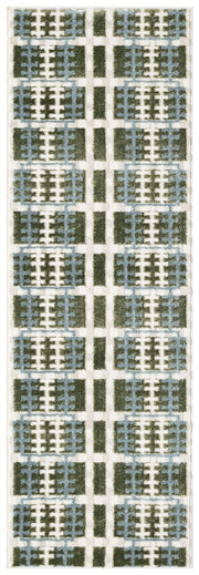 Nordic NRC08 Blue Green Rug - Runner