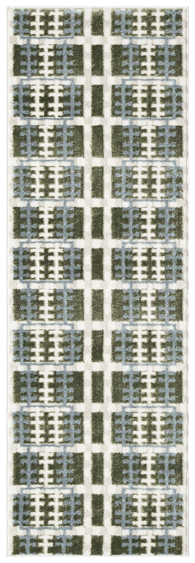 Nordic NRC08 Blue Green Rug - Runner