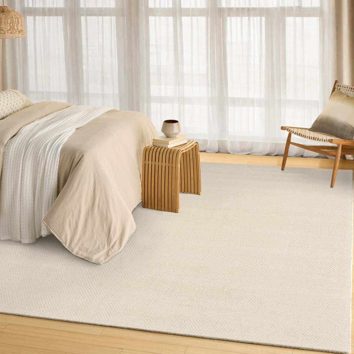 Pure Rows ROW01 Ivory Rug - room scene