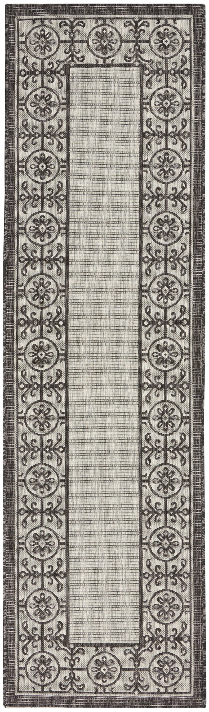 Country Side CTR03 Ivory Charcoal Rug - Runner