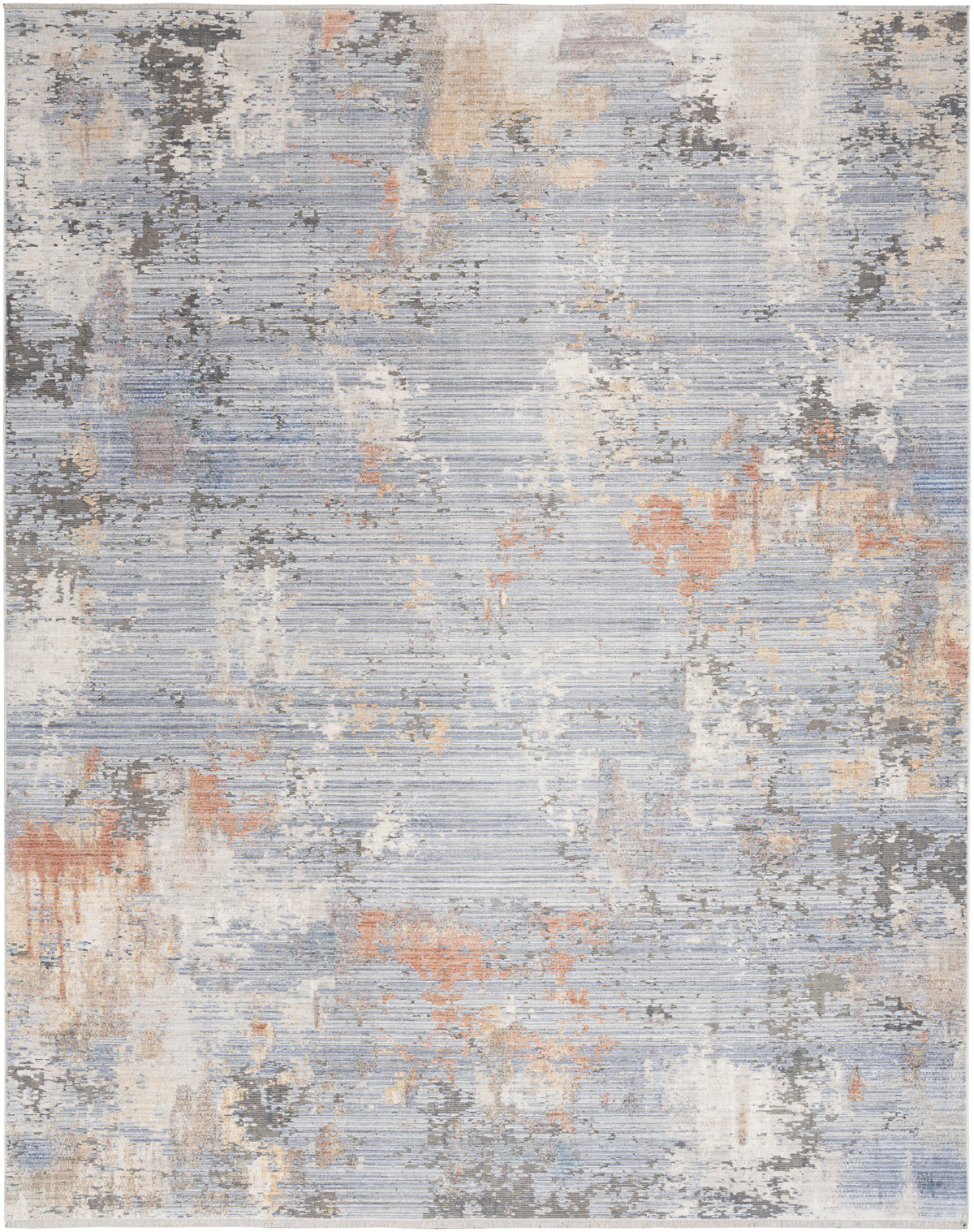 Abstract Hues ABH01 Grey Blue Rug - Rectangle
