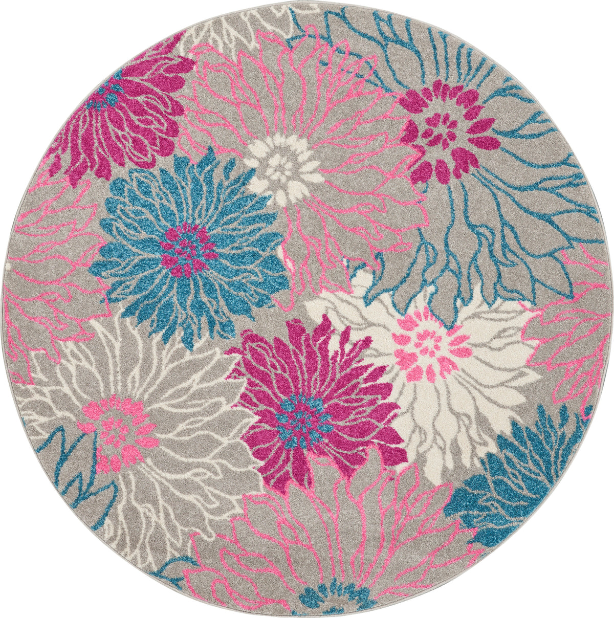 Passion PSN17 Grey Rug - Round