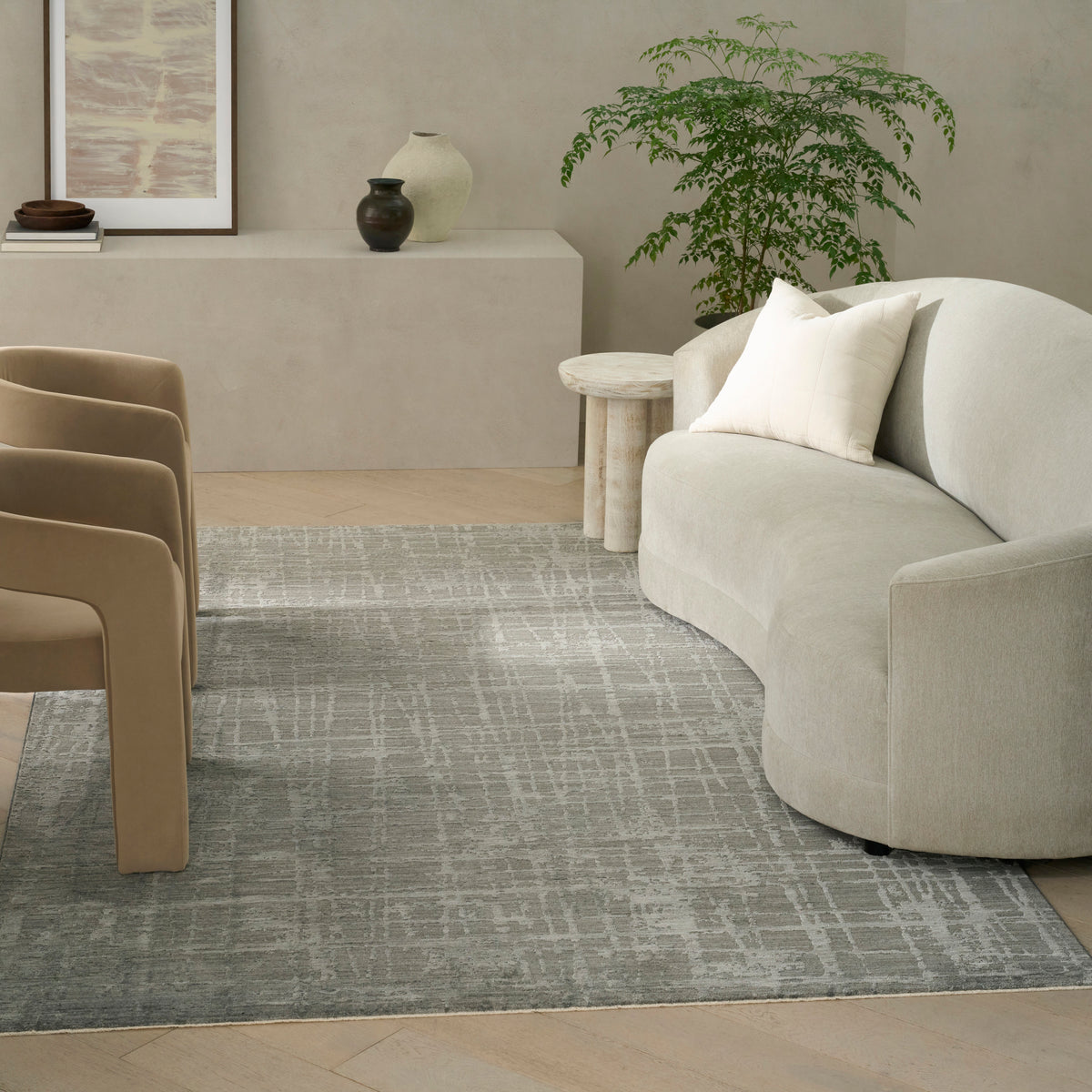 CK090 Latitude LTD01 Slate Rug - room scene