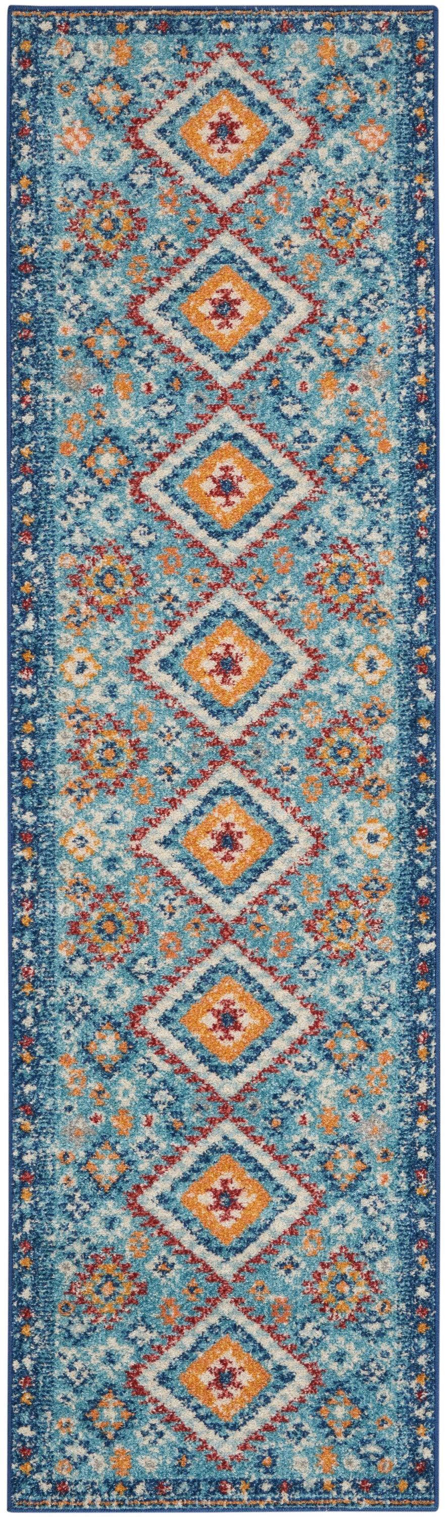 Passion PSN47 Blue Multicolor Rug - Runner
