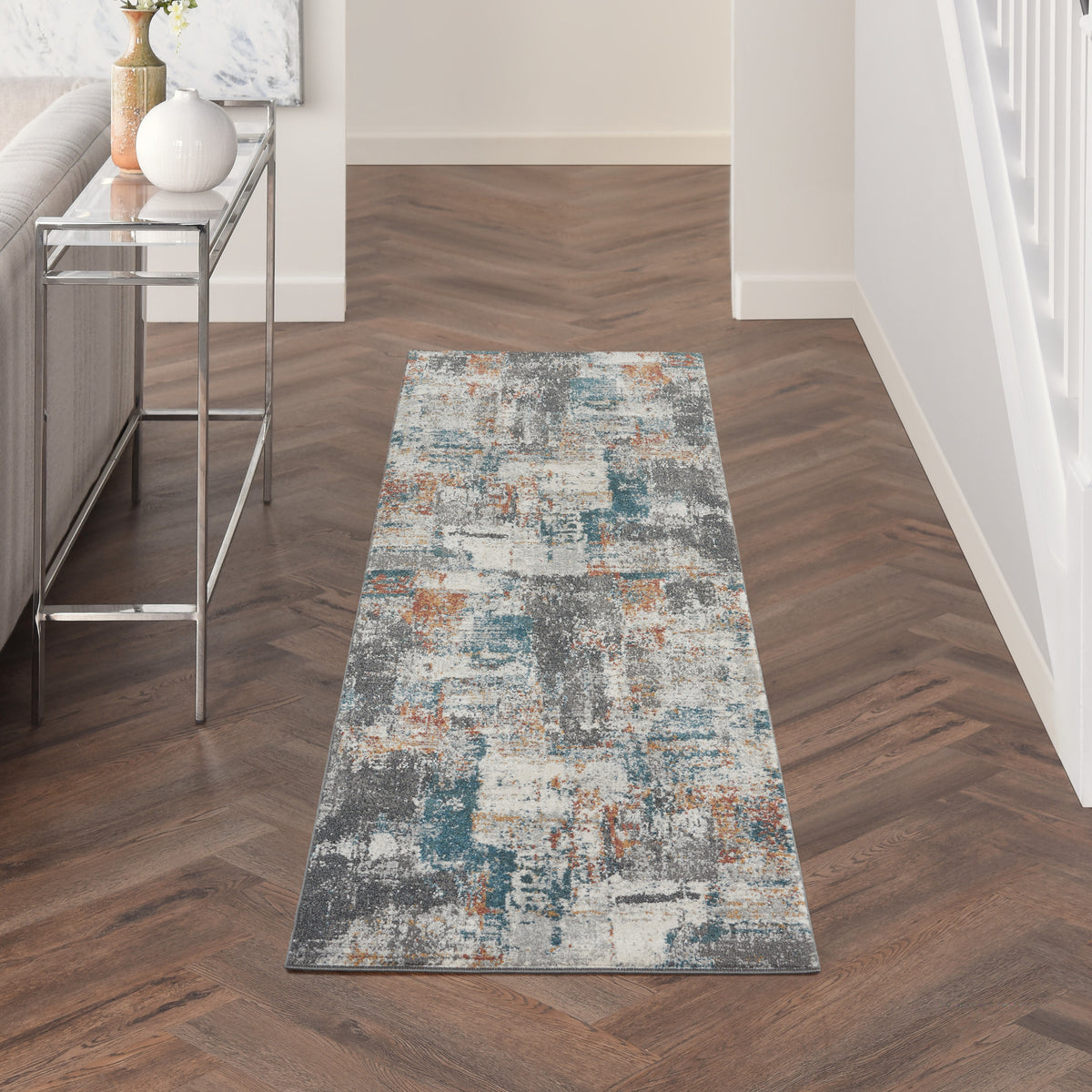 Tangra TNR06 Grey Multicolor Rug - room scene