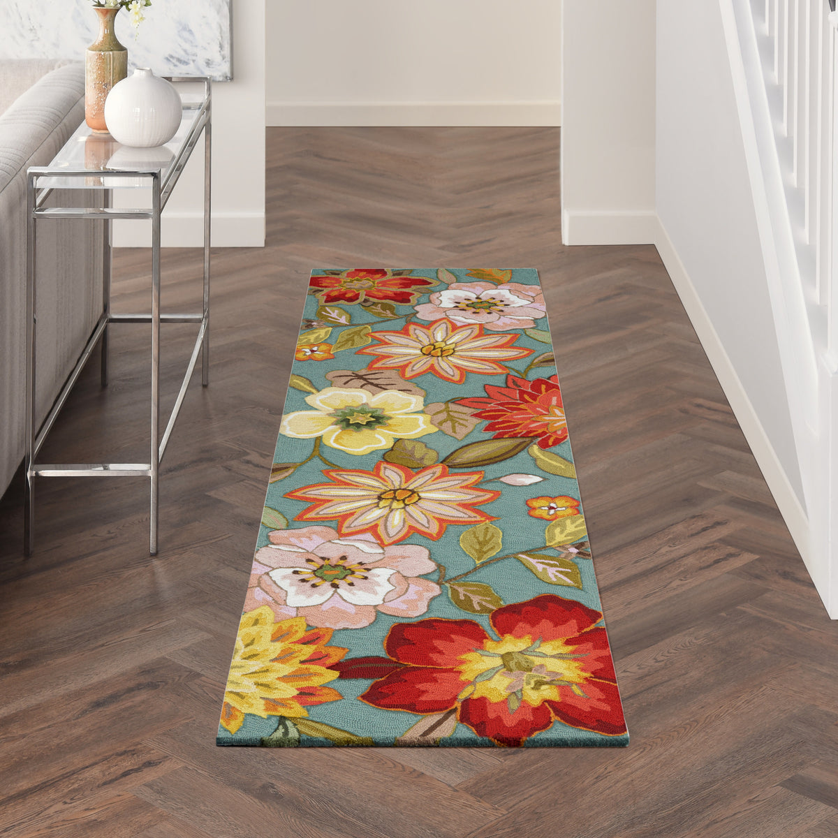 Fantasy FA18 Aqua Rug - room scene