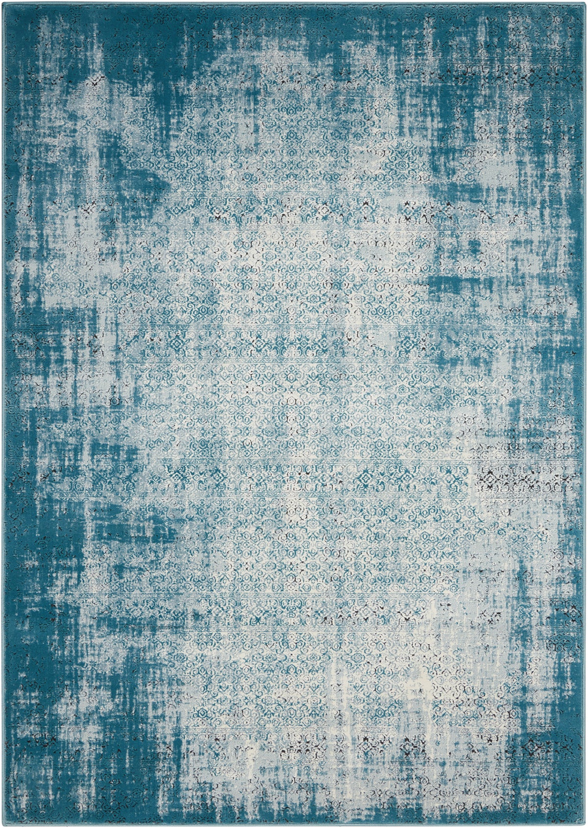 Karma KRM06 Ivory Blue Rug - Rectangle