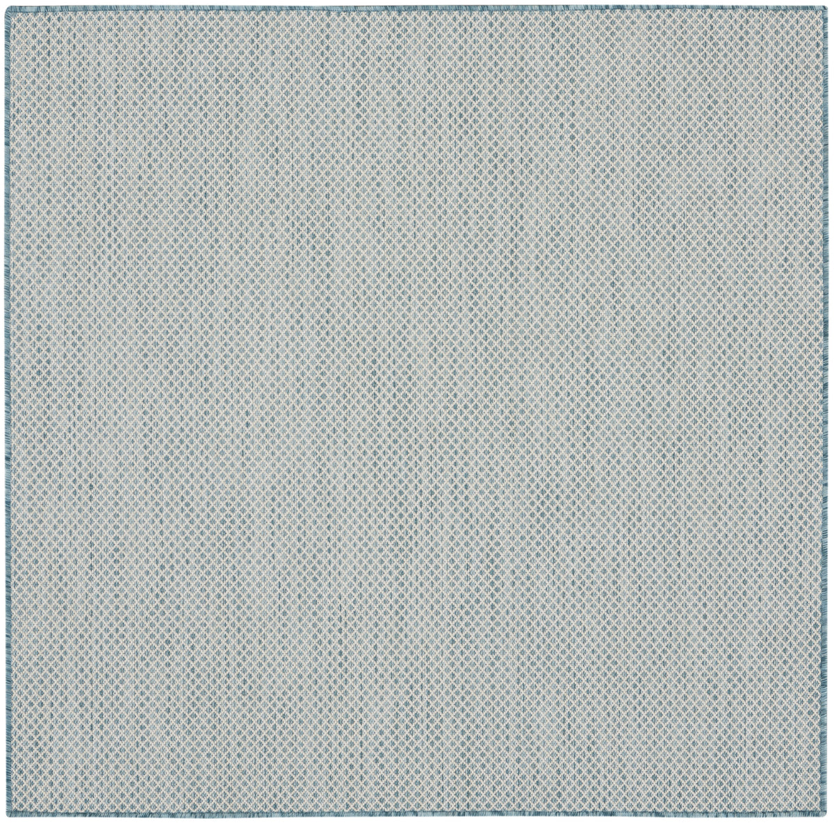 Courtyard COU01 Ivory Aqua Rug - Square
