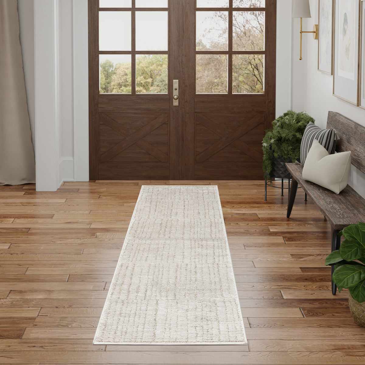 Andes AND06 Silver Rug - room scene