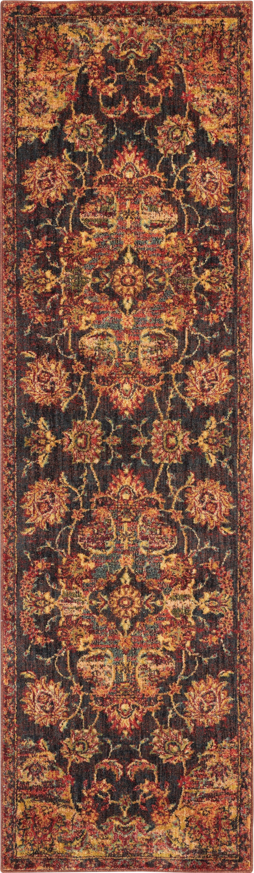 Jewel JEL01 Ember Red Rug - Runner