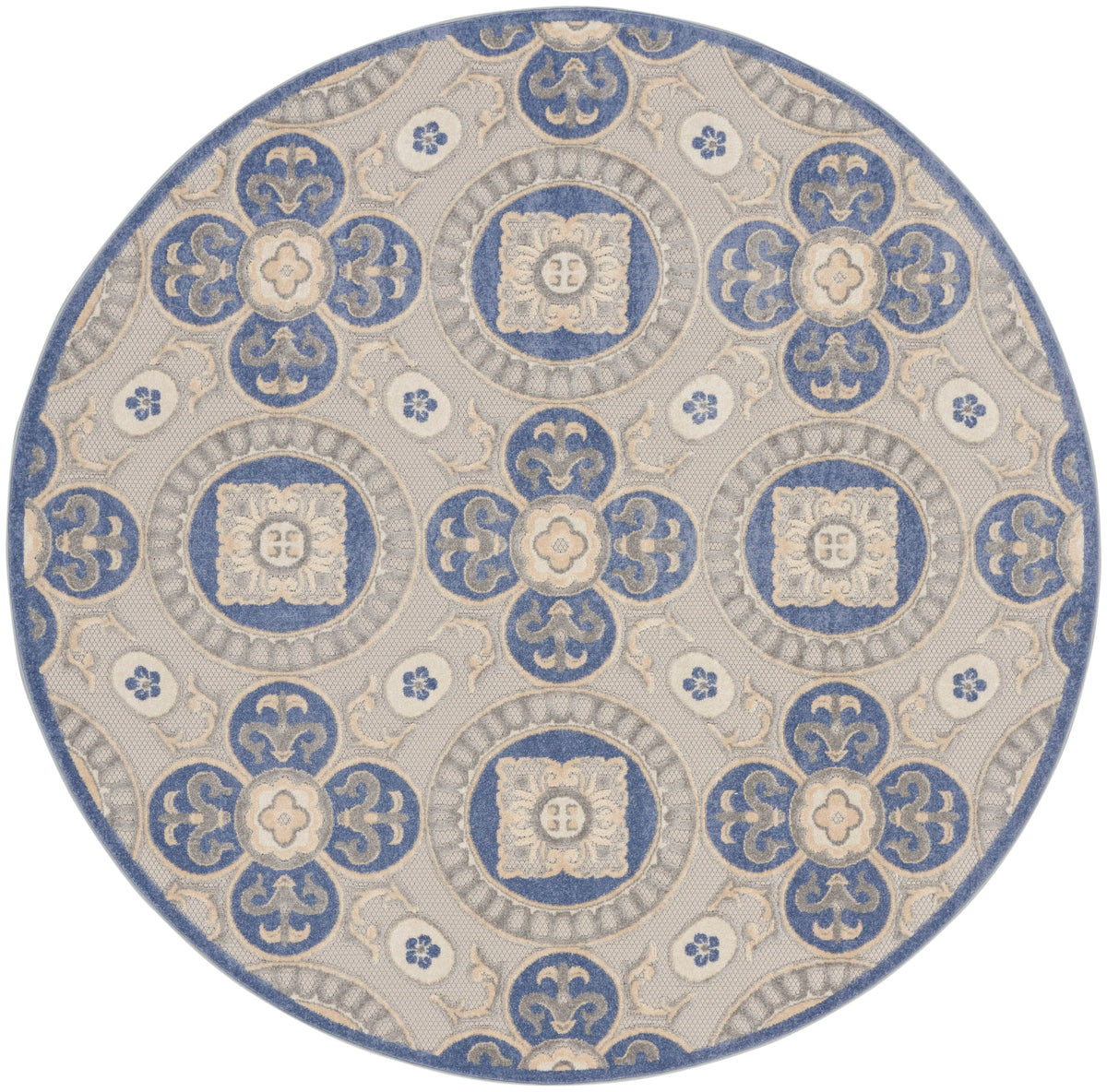 Aloha ALH30 Blue Grey Rug - Round