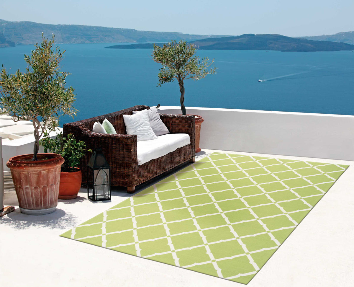 Home & Garden RS091 Light Green Rug - room scene