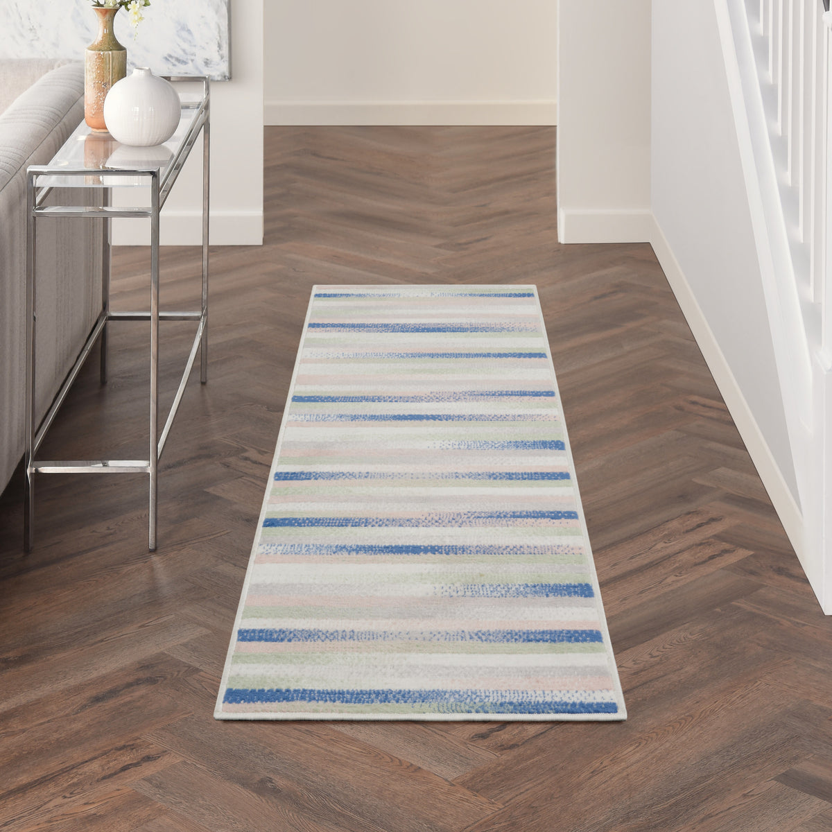 Whimsicle WHS12 Ivory Multicolor Rug - room scene