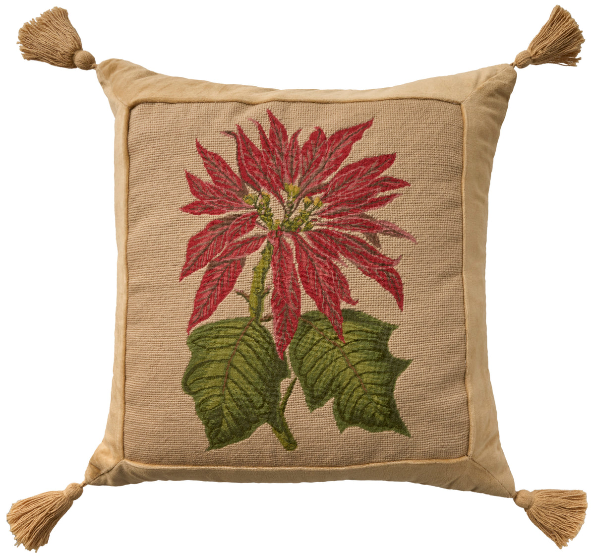 Vintage Pillow V8241 Beige 21" x 21" Throw Pillows