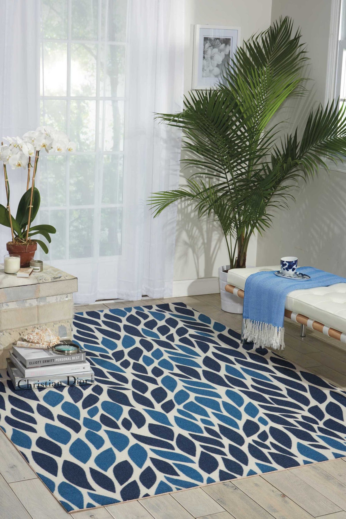 Home & Garden RS094 Blue Rug - room scene