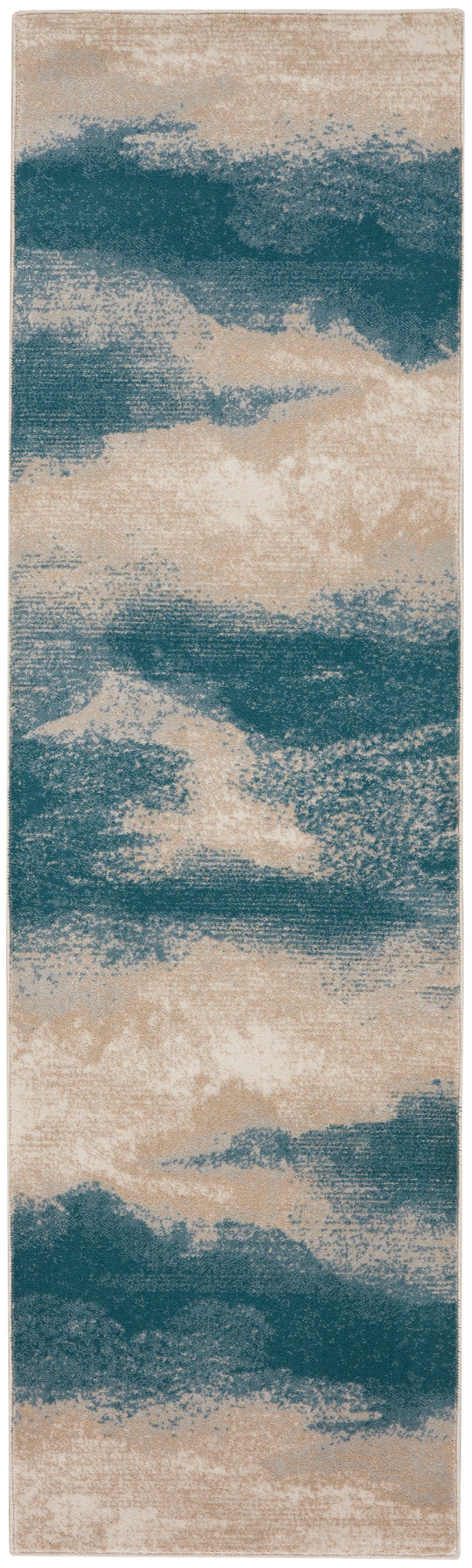 Maxell MAE06 Ivory Teal Rug - Runner